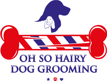 hairy dog grooming logo