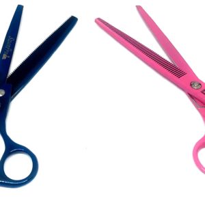Blue & Pink Thinning scissors