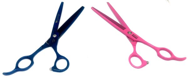 Blue & Pink Thinning scissors