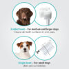 Single Cleany Teeth brush heads for small dogs, available in standard and bulk packs