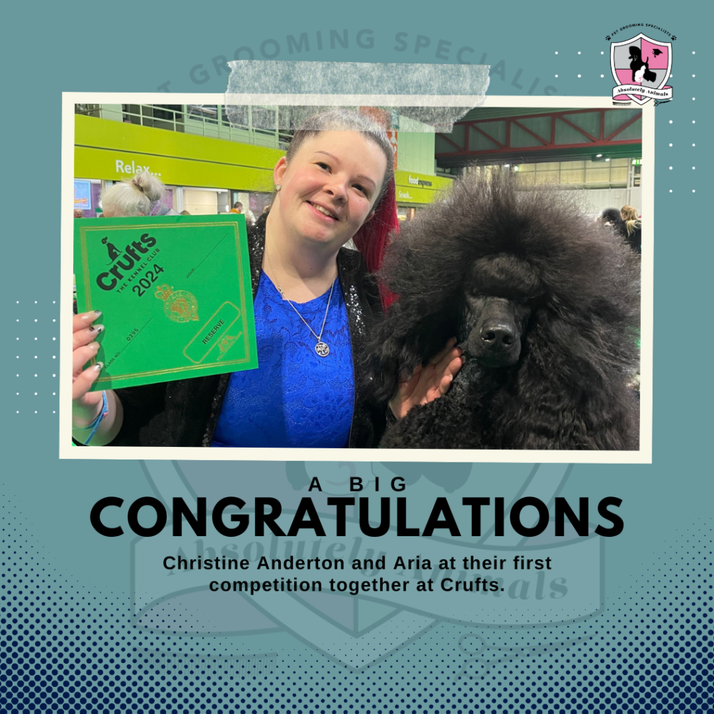 A big congratulations to Christine Anderton at Crufts with Aria!